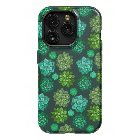 Green Succulent Pattern Phone Case