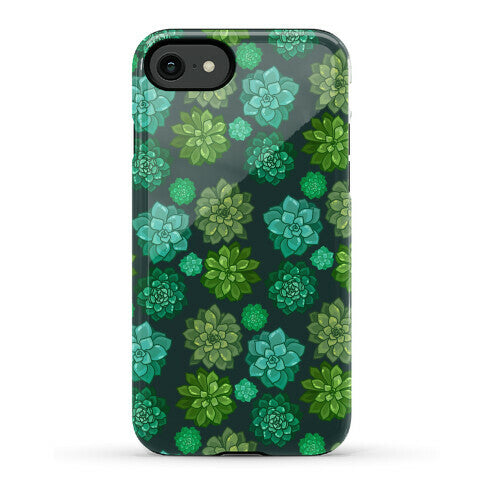 Green Succulent Pattern Phone Case