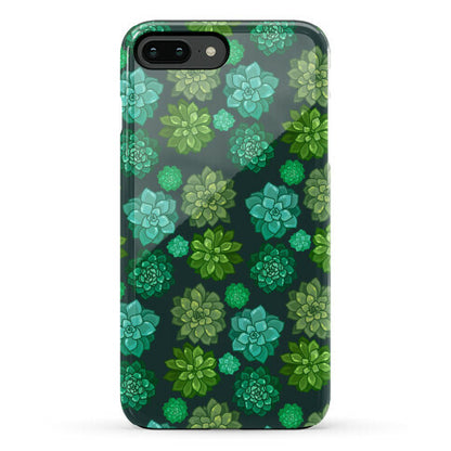 Green Succulent Pattern Phone Case