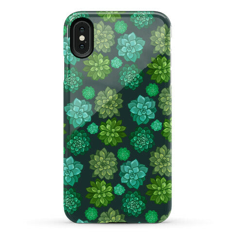 Green Succulent Pattern Phone Case