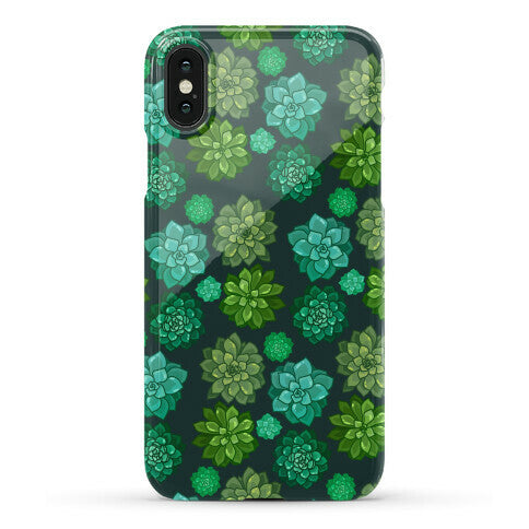 Green Succulent Pattern Phone Case