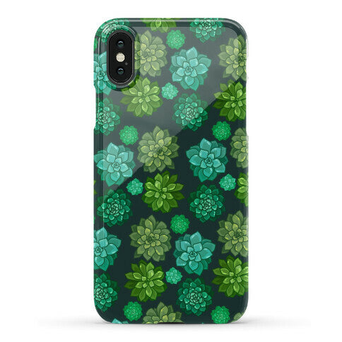 Green Succulent Pattern Phone Case