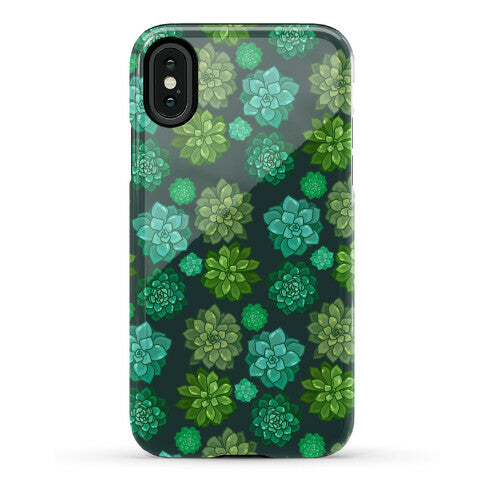 Green Succulent Pattern Phone Case