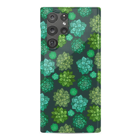 Green Succulent Pattern Phone Case