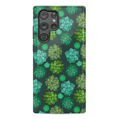 Green Succulent Pattern Phone Case