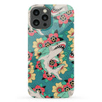 Floral Shark Traditional Tattoo Phone Case