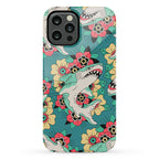 Floral Shark Traditional Tattoo Phone Case