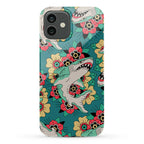 Floral Shark Traditional Tattoo Phone Case