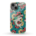 Floral Shark Traditional Tattoo Phone Case
