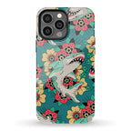 Floral Shark Traditional Tattoo Phone Case