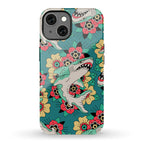 Floral Shark Traditional Tattoo Phone Case