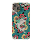Floral Shark Traditional Tattoo Phone Case