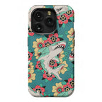 Floral Shark Traditional Tattoo Phone Case