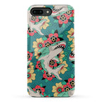 Floral Shark Traditional Tattoo Phone Case