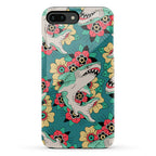 Floral Shark Traditional Tattoo Phone Case