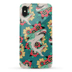 Floral Shark Traditional Tattoo Phone Case