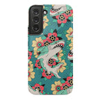 Floral Shark Traditional Tattoo Phone Case