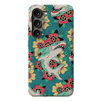 Floral Shark Traditional Tattoo Phone Case