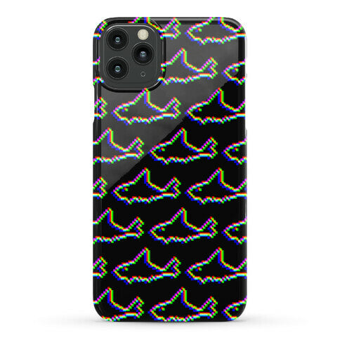 Glitch Shark Pattern Phone Case