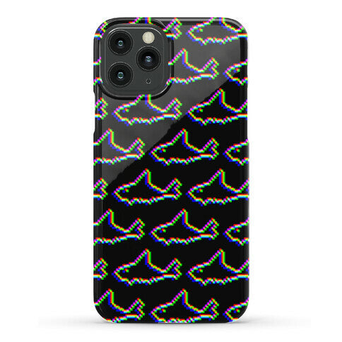 Glitch Shark Pattern Phone Case