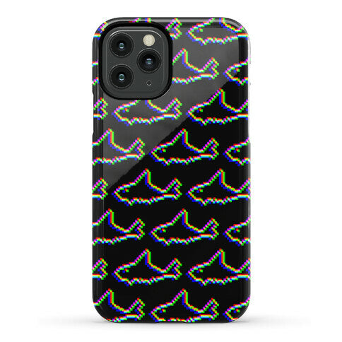 Glitch Shark Pattern Phone Case
