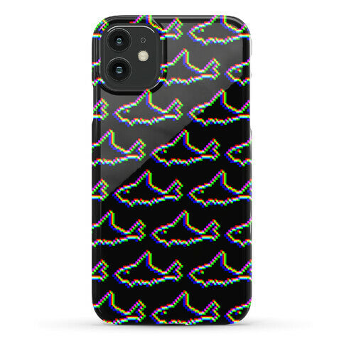 Glitch Shark Pattern Phone Case