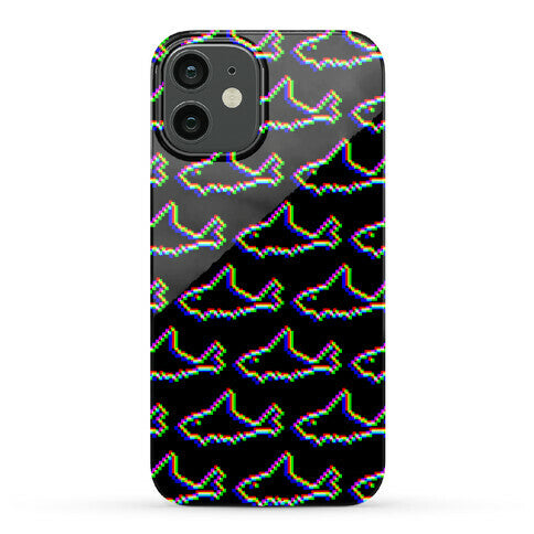 Glitch Shark Pattern Phone Case