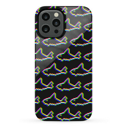 Glitch Shark Pattern Phone Case