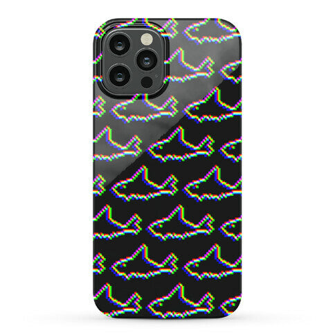 Glitch Shark Pattern Phone Case