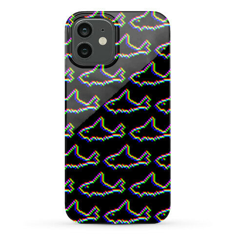 Glitch Shark Pattern Phone Case