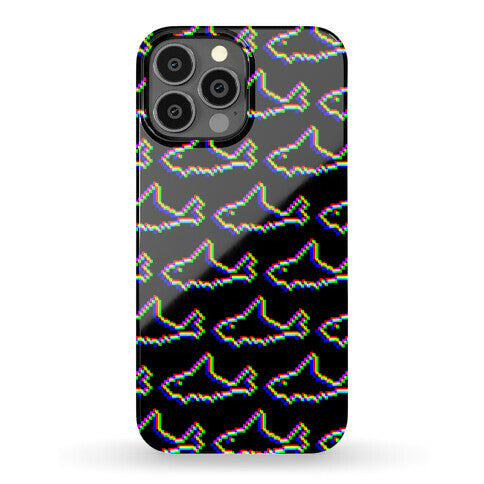 Glitch Shark Pattern Phone Case