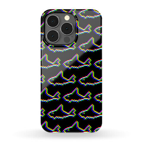 Glitch Shark Pattern Phone Case