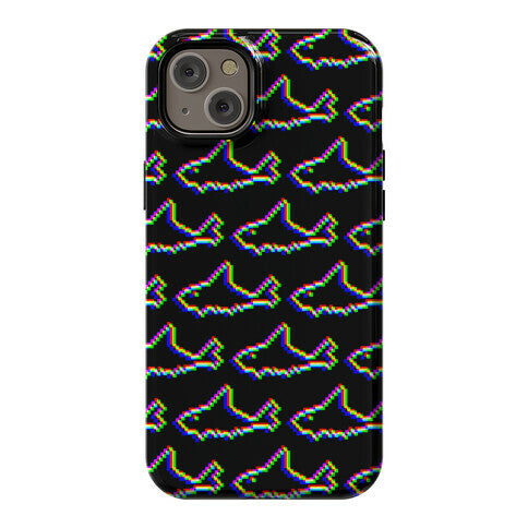 Glitch Shark Pattern Phone Case