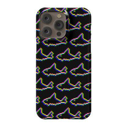 Glitch Shark Pattern Phone Case