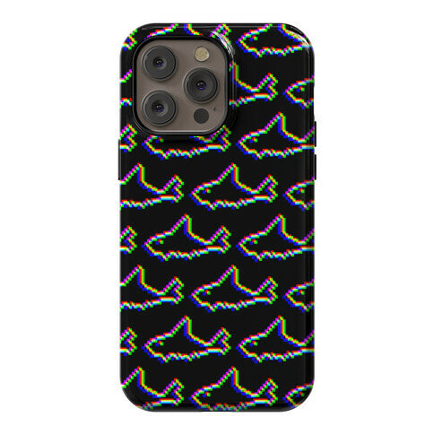 Glitch Shark Pattern Phone Case