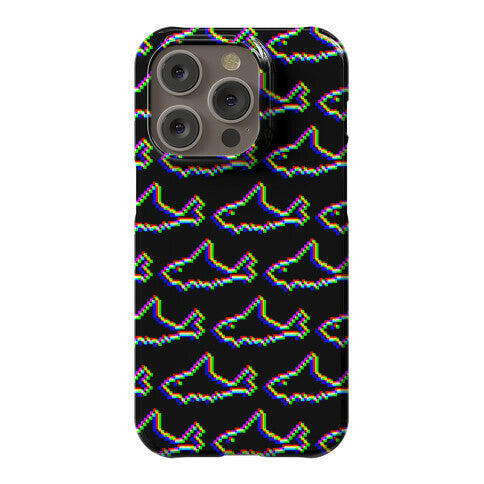Glitch Shark Pattern Phone Case