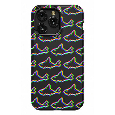 Glitch Shark Pattern Phone Case