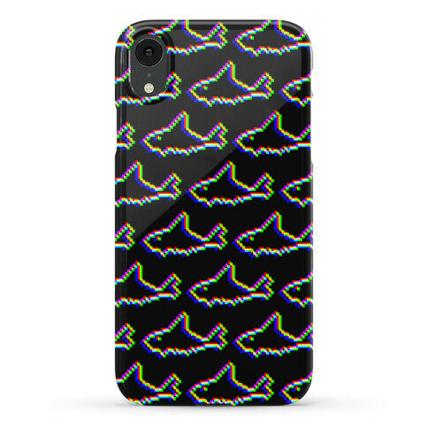 Glitch Shark Pattern Phone Case
