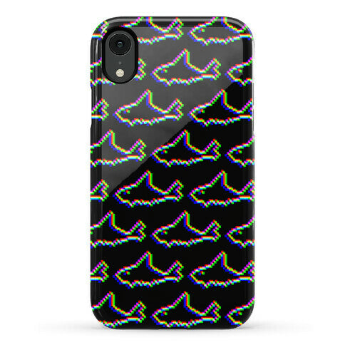 Glitch Shark Pattern Phone Case
