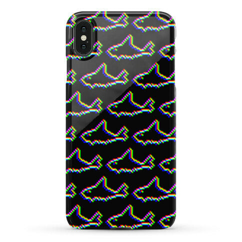 Glitch Shark Pattern Phone Case