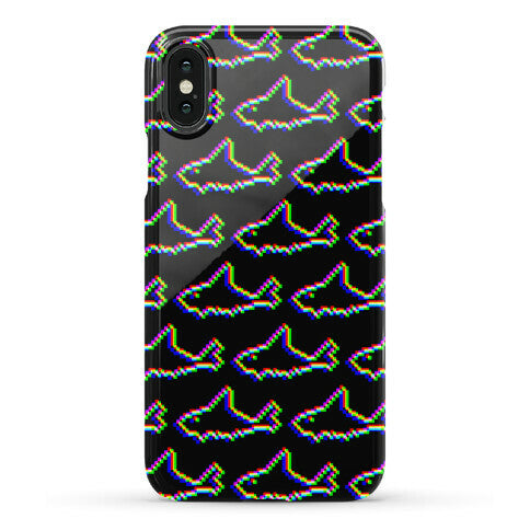Glitch Shark Pattern Phone Case