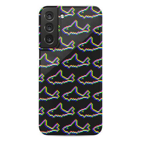 Glitch Shark Pattern Phone Case