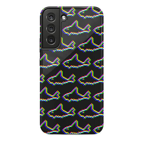 Glitch Shark Pattern Phone Case