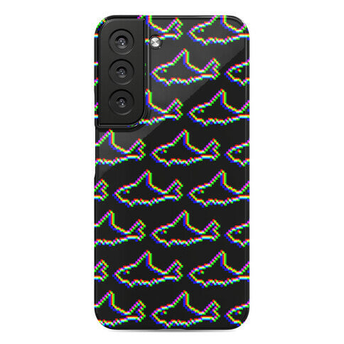 Glitch Shark Pattern Phone Case