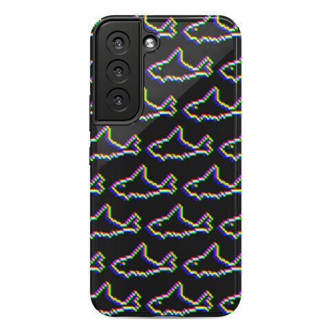 Glitch Shark Pattern Phone Case