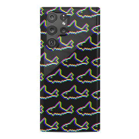 Glitch Shark Pattern Phone Case
