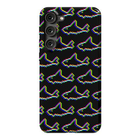 Glitch Shark Pattern Phone Case