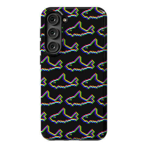 Glitch Shark Pattern Phone Case