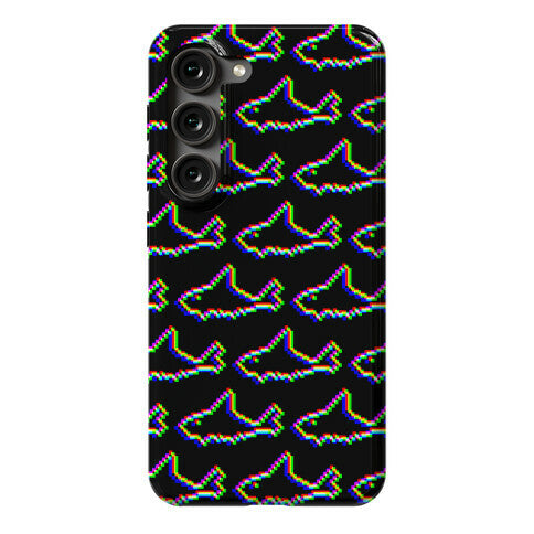 Glitch Shark Pattern Phone Case