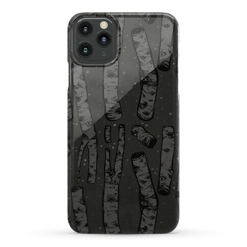 Birch Trees in the Darkness Phone Case